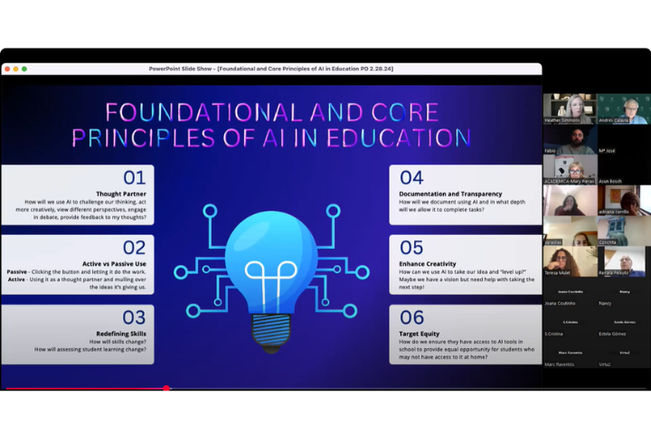 Visuel du Sommet pour l'Action sur l'IA (AI Action Summit), un événement dédié à l'intelligence artificielle. Logo avec un A stylisé et un réseau de points connectés sur fond bleu. Texte en français et en anglais soulignant l'importance de l'action dans l'IA