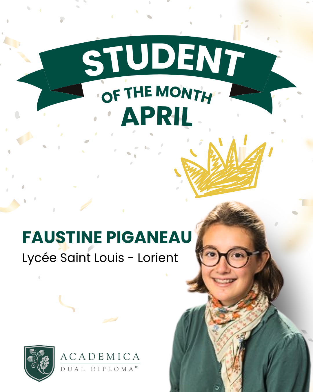 🎓 Faustine Piganeau élue Student of the Month d’avril !
